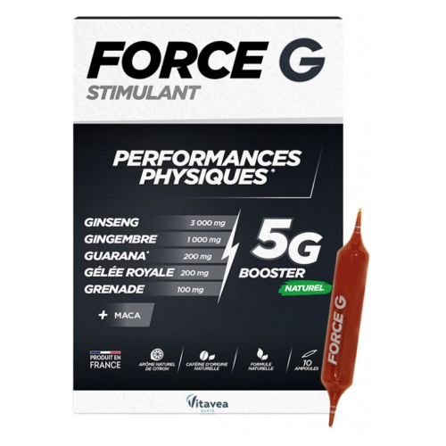 Force G Stimulant Performances Physiques 10 Ampoules