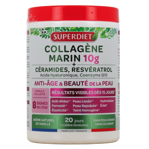 Collagène Marin 10 g + Céramides, Resvératrol 210 g