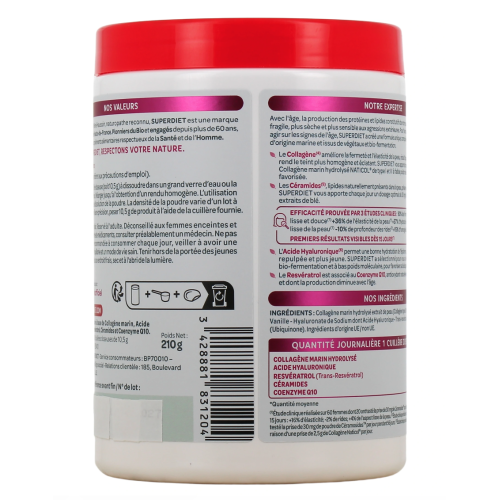 Collagène Marin 10 g + Céramides, Resvératrol 210 g