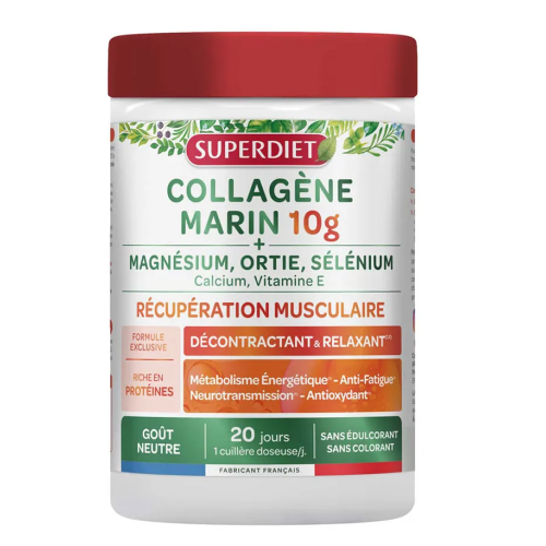 Collagène Marin 10 g + Magnésium, Ortie, Sélénium 240 g
