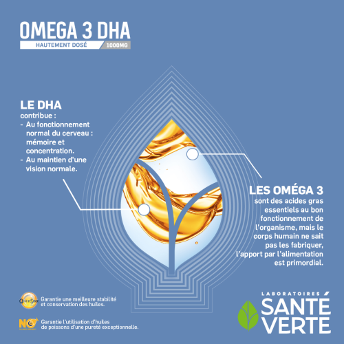 Omega 3 1000 mg de DHA 60 Capsules