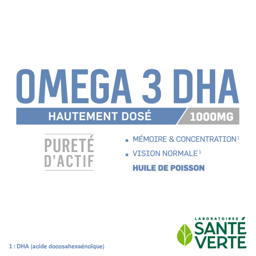 Omega 3 1000 mg de DHA 60 Capsules