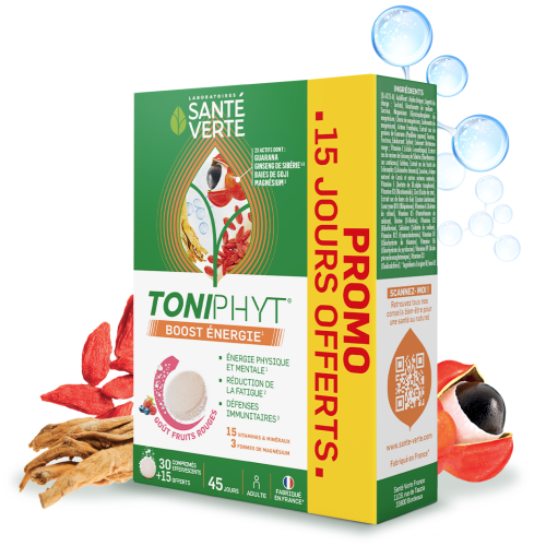 Toniphyt Boost Goût Fruits Rouges 30 + 15 comprimés