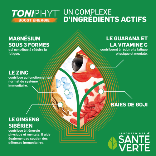 Toniphyt Boost Goût Fruits Rouges 30 + 15 comprimés