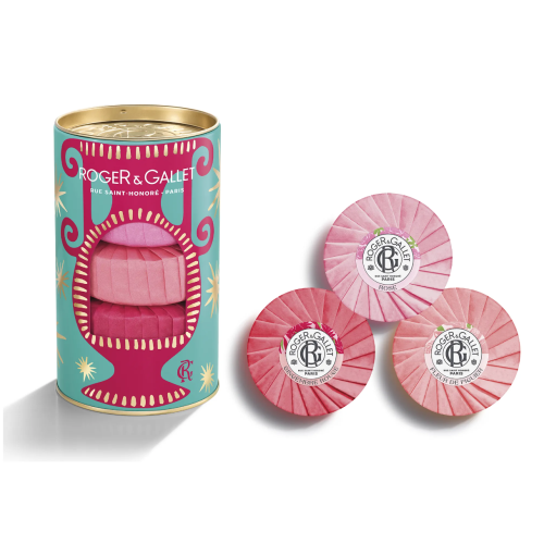 Coffret 3 Savons Bienfaisants Fleur de Figuier – Gingembre Rouge – Rose