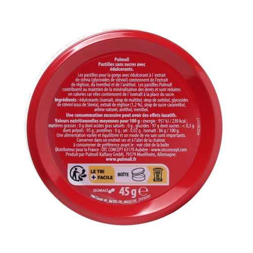 Classic pastilles sans sucres 45 g