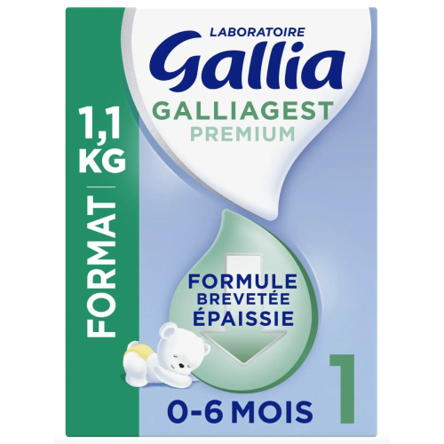 Galliagest Premium Formule Epaissie de 0 à 6 mois 2 x 550 g