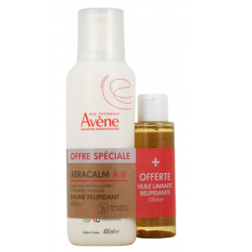 XeraCalm AD Baume Relipidant 400 ml + Huile Lavante 100 ml Offerte