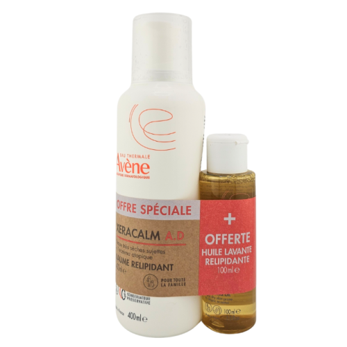 XeraCalm AD Baume Relipidant 400 ml + Huile Lavante 100 ml Offerte