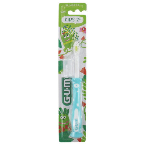 GUM Brosse à Dents Kids Monster 3-6 ans - Hygiène et Plaque Dentaire