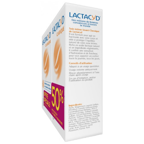 Lactacyd Femina Soin Doux Intime 2x400ml - Nettoyage Délicat
