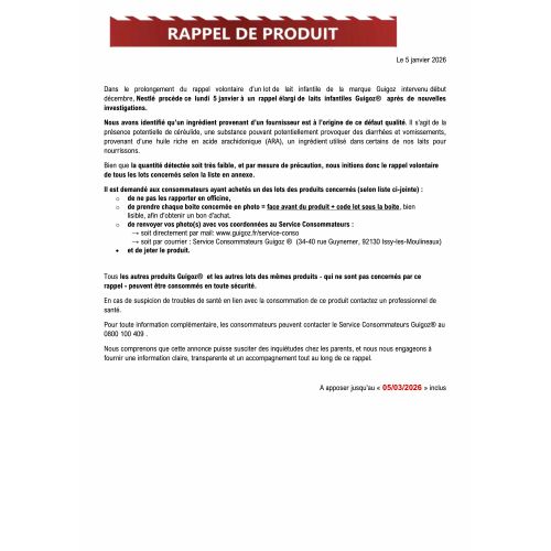 GuigozGest Lait de Croissance Dès 1 An 800 g