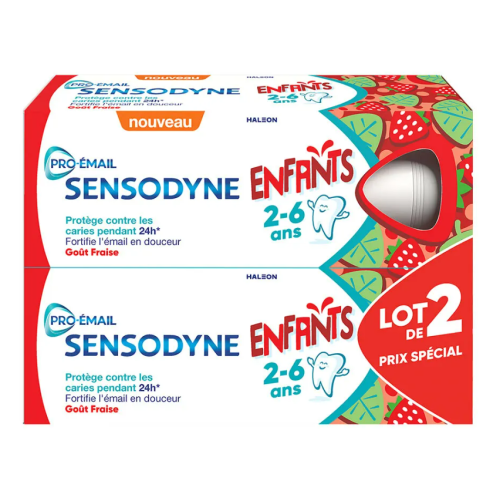 Pro émail dentifrice Enfant 2 x 50 ml gout fraise