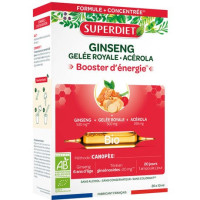 Superdiet Ginseng Gelée Royale Acerola Bio Booster d'énergie 20x10ml