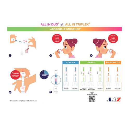 All in Triplex Test Grippe Bronchiolite Covid 1 test