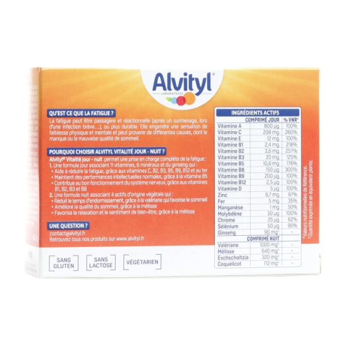 Vitalité 20 Comprimés Jour + 20 Comprimés Nuit