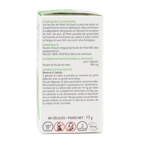 Arkogélules Maté Bio 60 Gélules