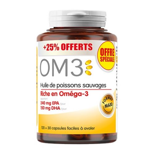 OM3 huile de poissons sauvages 150 capsules