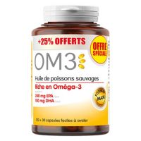 OM3 huile de poissons sauvages 150 capsules