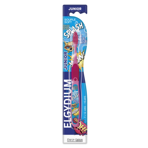 Junior Brosse à Dents Splash 7/12 Ans 1 brosse à dents Rose