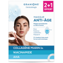 Dermatologie Masque Seconde Peau Anti-Âge 2 masques + 1 offert