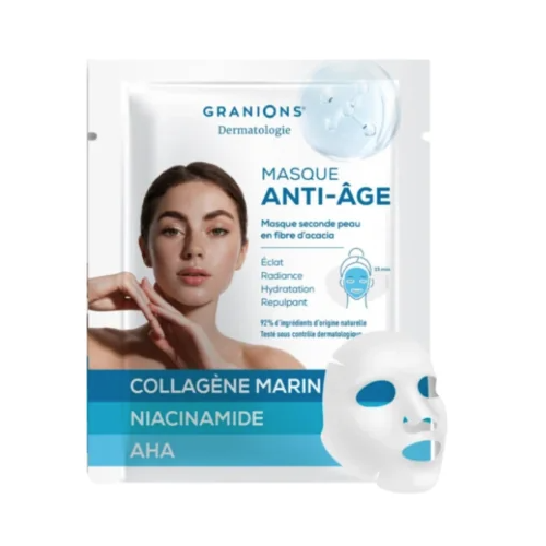 Dermatologie Masque Seconde Peau Anti-Âge 2 masques + 1 offert