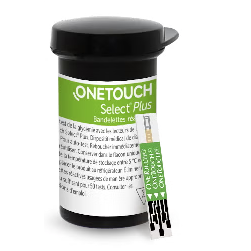 OneTouch Select Plus Bandelettes Réactives 100 Bandelettes