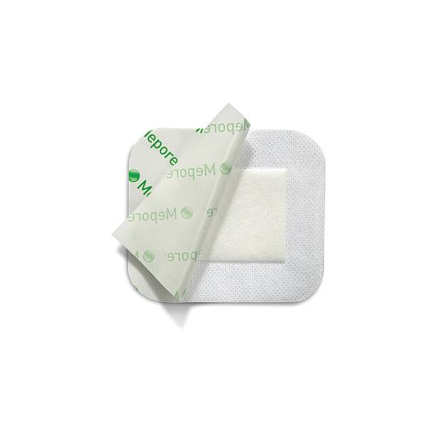 MEPORE 6 x 7 cm 10 Pansements Adhésifs Stériles Non Tissé avec Compresses Absorbantes