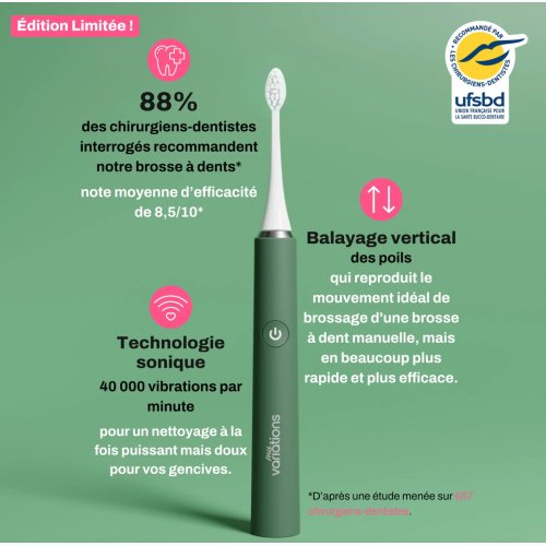 Brosse à dents électrique Jade Green 1 brosse à dents électrique