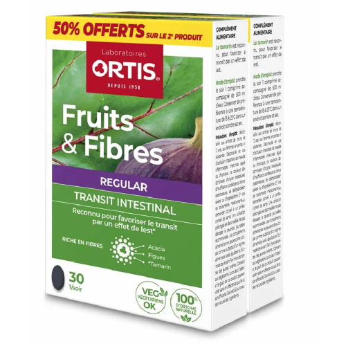 Fruits & Fibres Regular Transit Intestinal 2 x 30 comprimés