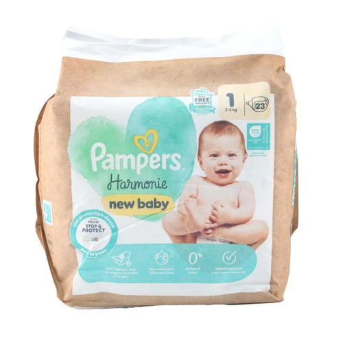 Harmonie Couches Bébé Taille 1 - 23 Couches