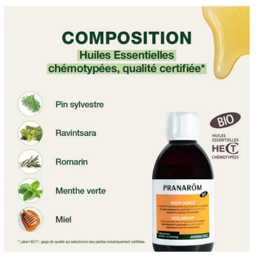 Aromaforce Sirop Gorge Bio 150 ml