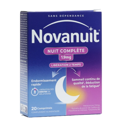 Novanuit Nuit complète 1,9 mg 20 comprimés