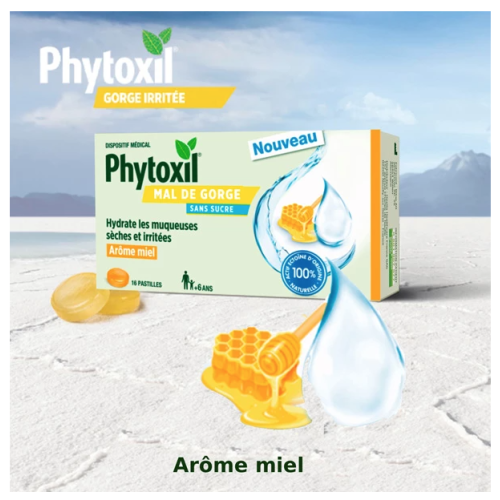 Mal de gorge 16 pastilles miel