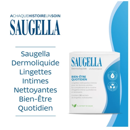 Dermoliquide Lingettes Nettoyantes Intimes 10 Lingettes Individuelles