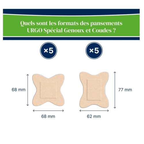 Pansements Genoux et Coudes 10 pansements