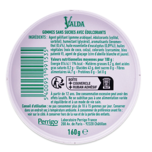 Gommes Sans Sucres pour Adoucir la Gorge Édition limitée Chat dans la Gorge Menthe Eucalyptus 160 g