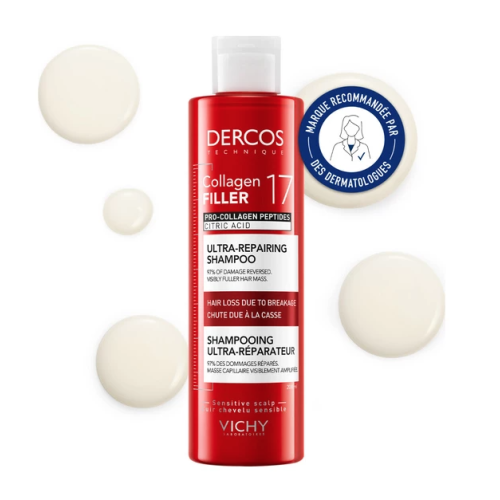 Dercos Collagen Filler 17 Shampooing Ultra-Réparateur 200 ml