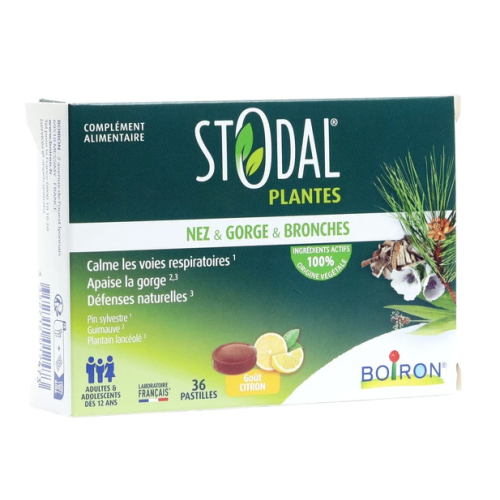 Stodal Plantes Nez gorge bronches pastilles citron 36 pastilles