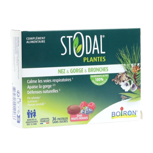 Stodal Plantes Nez gorge bronches pastilles fruits rouges 36 pastilles