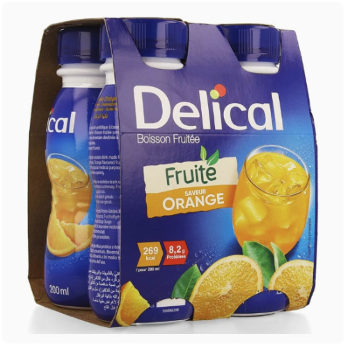 Boisson Fruitée Orange Avec Sucre 4 x 200 ml