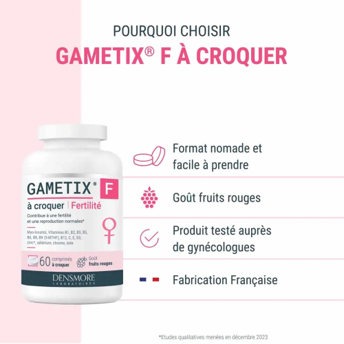 Gametix F Fertilité 60 Comprimés à Croquer