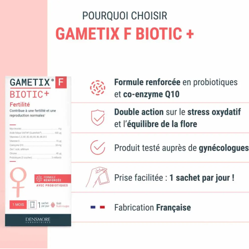 Gametix F Biotic+ Fertilité 30 Sachets