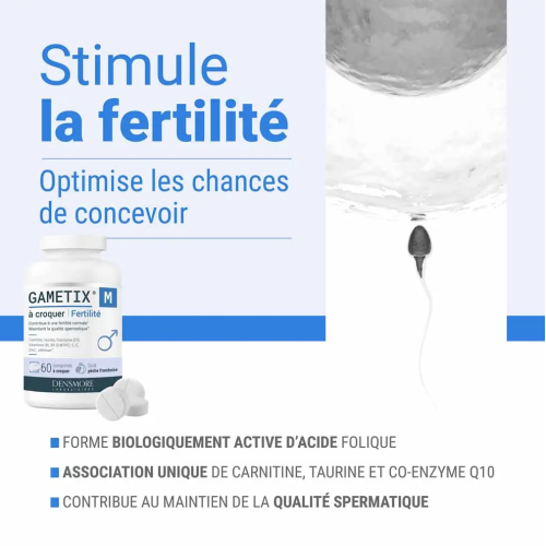 Gynecologie Gametix M Fertilité Hommes 60 comprimés à croquer
