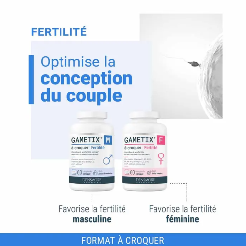 Gynecologie Gametix M Fertilité Hommes 60 comprimés à croquer