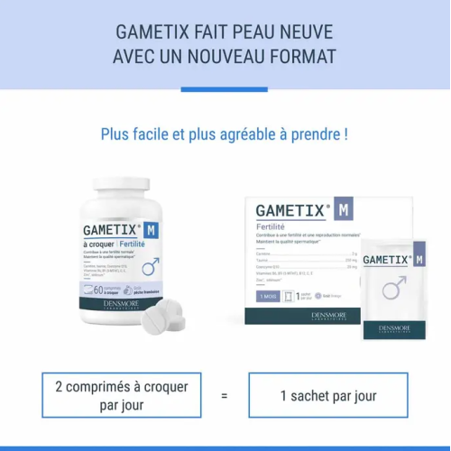 Gynecologie Gametix M Fertilité Hommes 60 comprimés à croquer