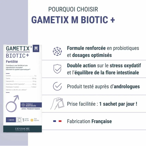 Gametix M Biotic+ Fertilité 30 Sachets