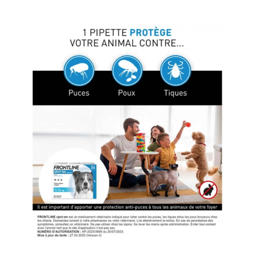 Spot-On Chien M (10-20 kg) 3 Pipettes
