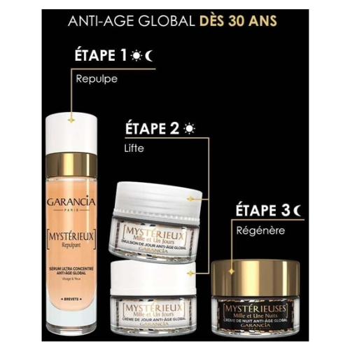 Mystérieux Mille et Un Jours Crème de Jour Anti-Âge Global 30 ml + Crème Mille et Une Nuits 10 ml Offerte