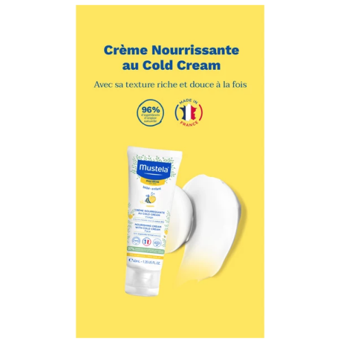 Crème Nourrissante au Cold Cream à la Cire d'Abeille 40 ml